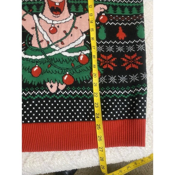Sponge Bob Nickelodeon Patrick Christmas Theme AOP Ugly Sweater Size Small - Picture 14 of 14
